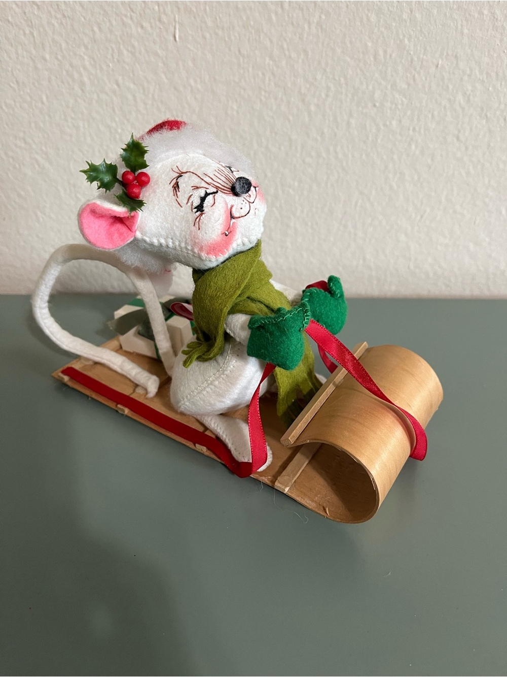 Annalee Vintage 1994 Sledding Mouse